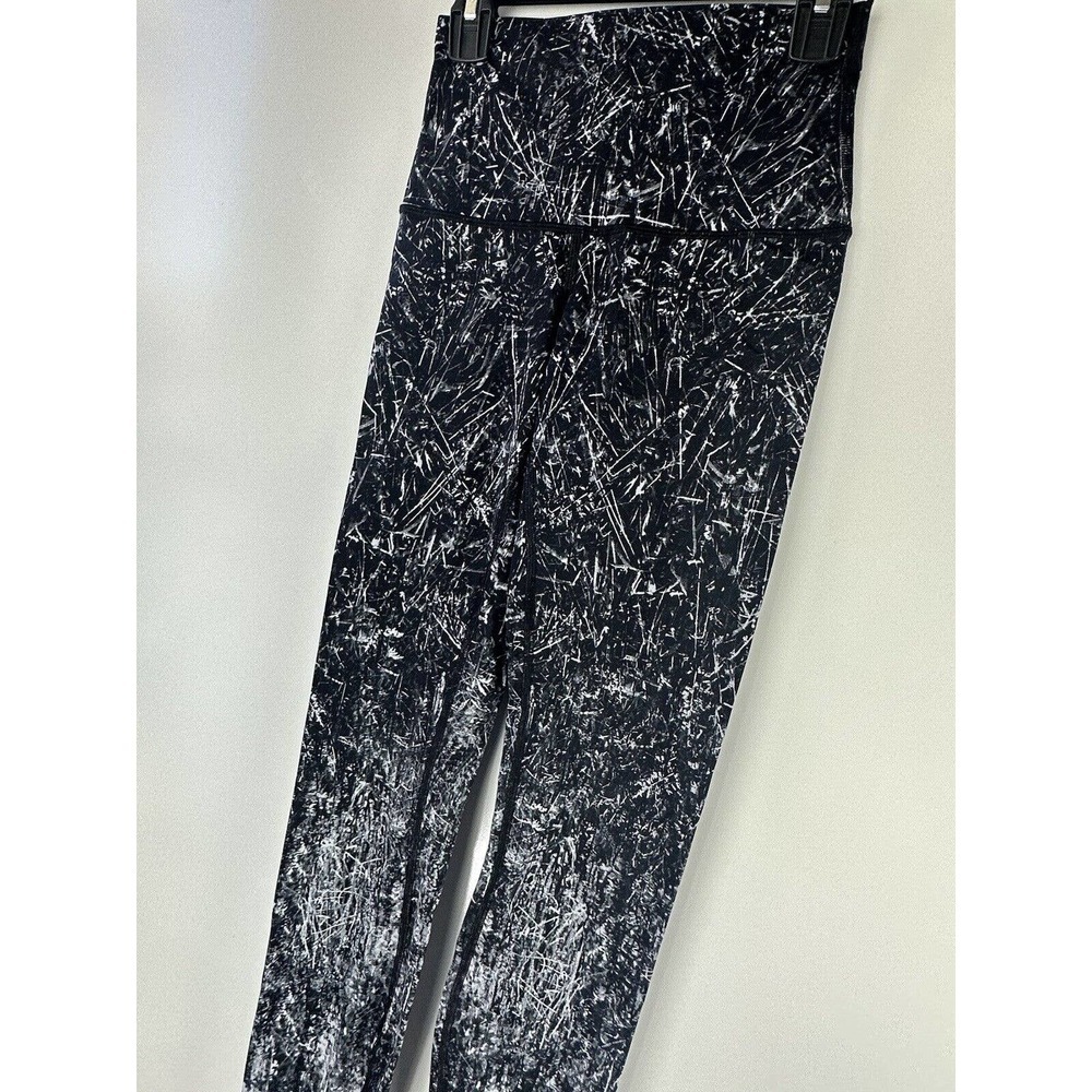Lululemon Wunder Under Hi-Rise Tight 28" Alouette Alpine White Black Pant Size 4 - Picture 12 of 14